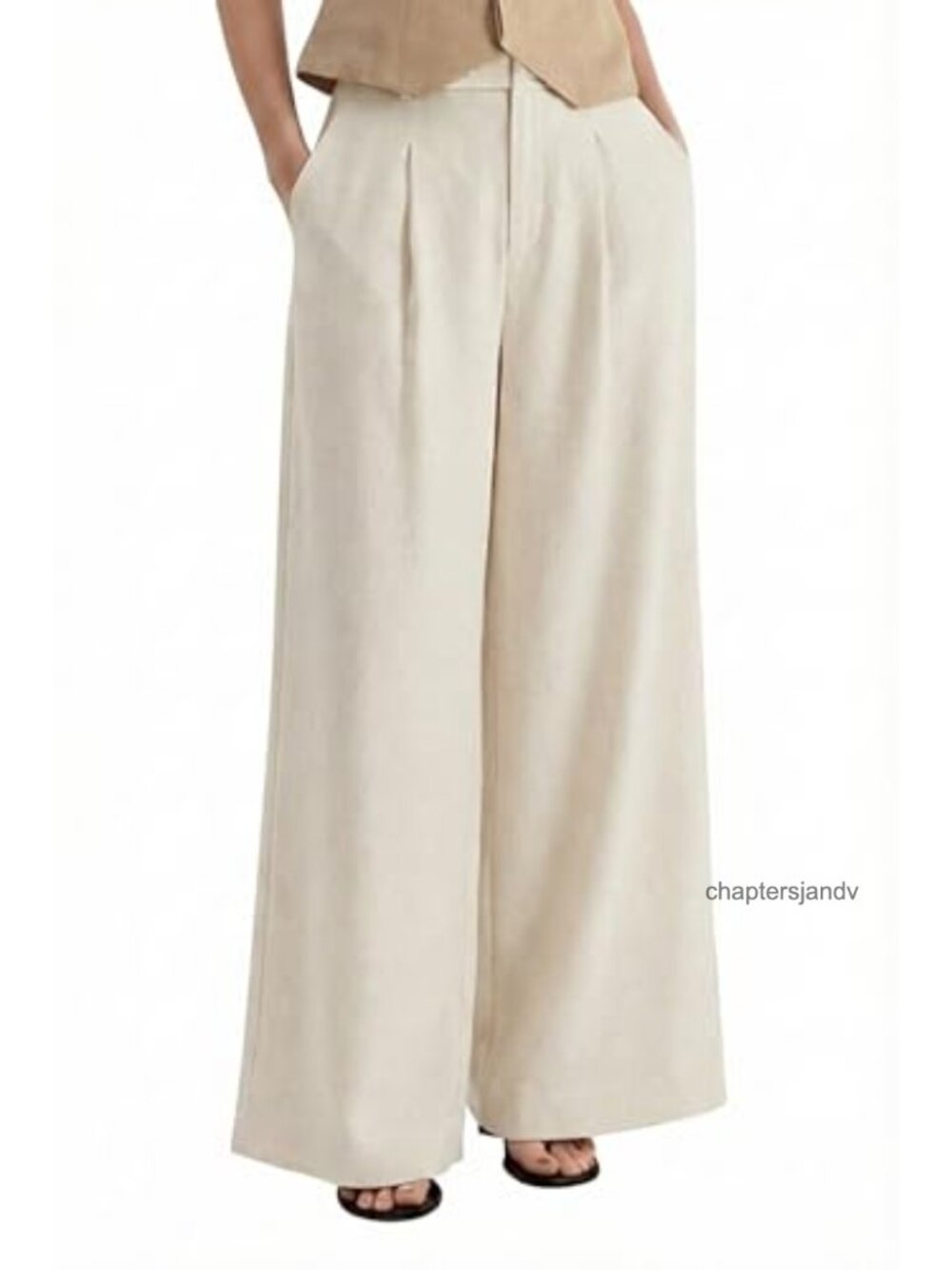 Linen Wide Leg Work Dress Pants Business Casual Outfits